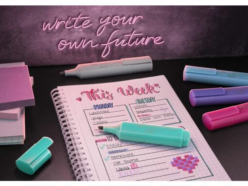 Faber Castell tekstmarker Faber-Castell 1546 etui met 8 stuks assorti     pastel