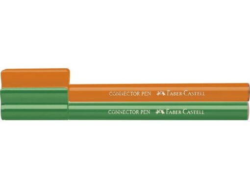Faber Castell viltstiften Connector 33 stuks met 10 clips in 'vrachtwagen'