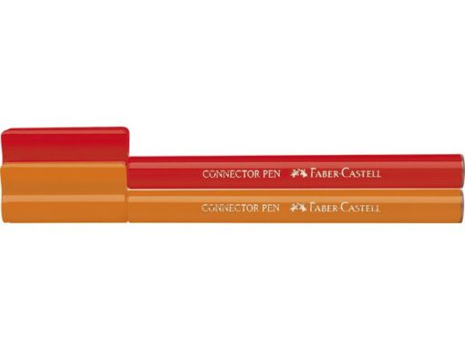 Faber Castell viltstiften Connector 33 stuks met 10 clips in 'vrachtwagen'