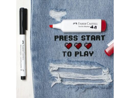 Faber Castell Wasmarkeerstift Faber-Castell zwart ronde punt