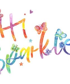 6x Sparkle blik met 12 pastel kleuren