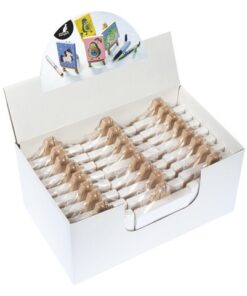 Mini ezel Kangaro met schildersdoek 6x8cm 24 stuks in       display