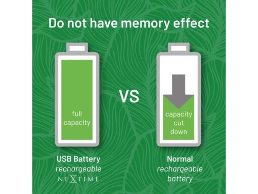 Nextime oplaadbare AA USB-Batterij blister a 2 stuks.