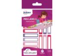 Naam etiket mini Avery 30stuks assorti rood Family