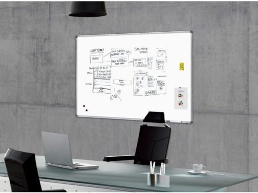Whiteboard Rocada 90x120cm emaille wit magnetisch