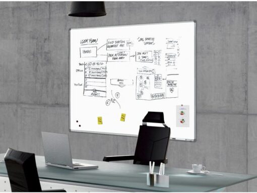 Whiteboard Rocada 120x150cm emaille wit magnetisch