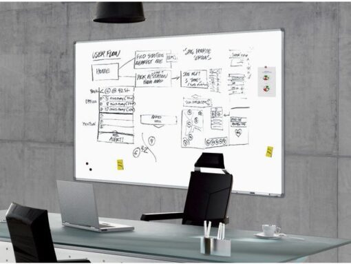 Whiteboard Rocada 120x180cm emaille wit magnetisch