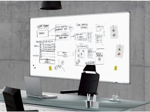 Whiteboard Rocada 120x200cm emaille wit magnetisch