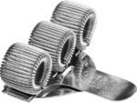 Terry Clip voor 3 pennen en/of potloden zilver