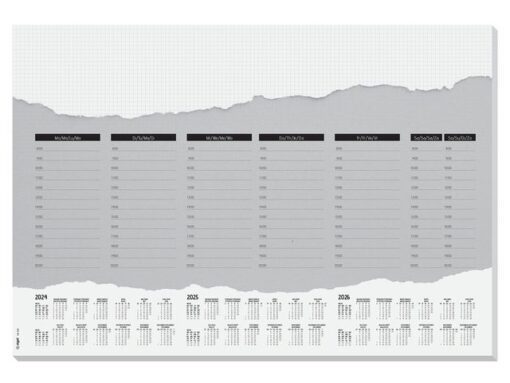 Designonderlegger Sigel Weekplan 24/25/26. 59.5x41cm 52 vel 80 grams FSC papier