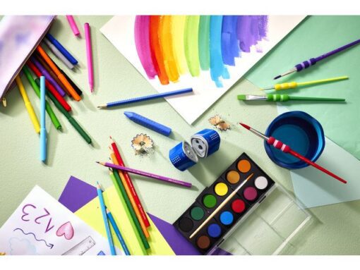 Faber Castell Kleurpotlood Faber-Castell Castle zeskantig metalen etui 48 stuks met accessoires