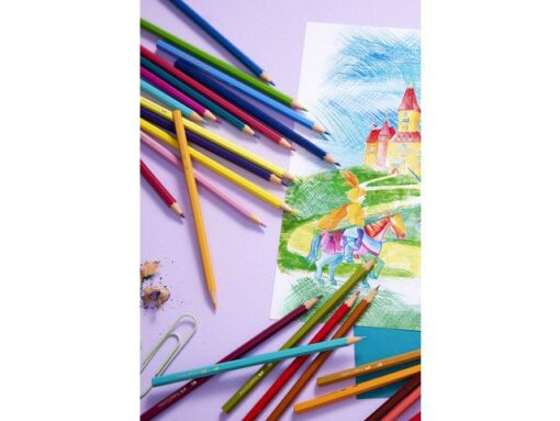 Faber Castell Kleurpotlood Faber-Castell Castle zeskantig metalen etui 48 stuks met accessoires