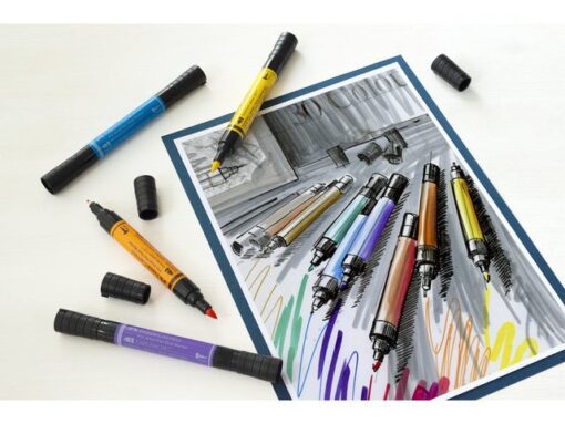 Faber Castell Tekenstift Faber-Castell Pitt Artist Pen duo marker 232 koudgrijs III