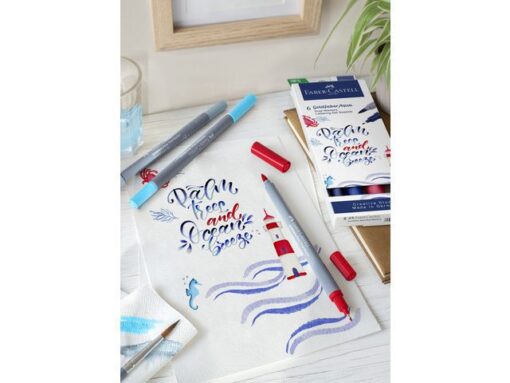 Faber Castell Duo aquarelmarker Faber-Castell Goldfaber etui 6 stuks      Jungle kleur nrs: 121, 151, 164, 245, 247, 277