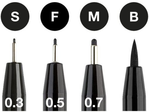 Faber Castell Tekenstift Faber-Castell Pitt Artist Pen 4-delig etui zwart