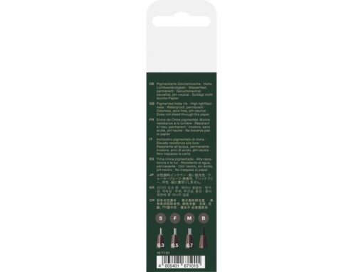 Faber Castell Tekenstift Faber-Castell Pitt Artist Pen 4-delig etui       donker sepia
