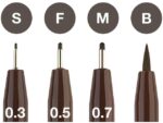 Faber Castell Tekenstift Faber-Castell Pitt Artist Pen 4-delig etui       donker sepia
