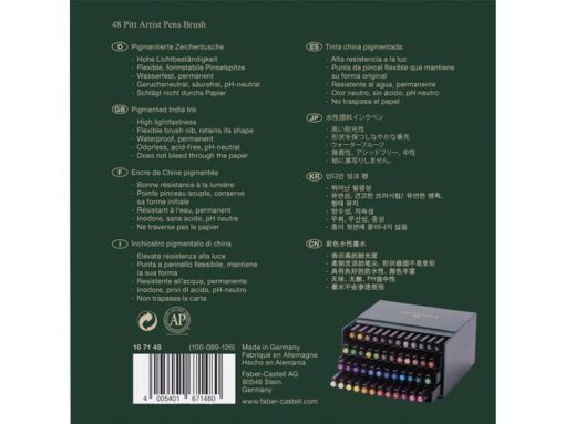 Faber Castell Tekenstift Faber-Castell Pitt Artist Pen Brush 48-delig     Studiobox