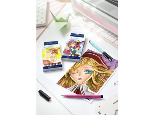 Faber Castell Tekenstift Faber-Castell Pitt Artist Pen Manga 6-delig etui Kaoiro