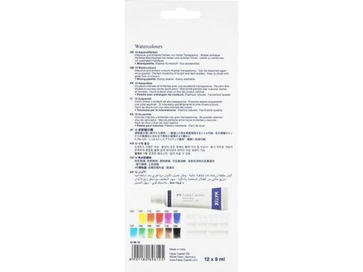 Faber Castell Waterverf Faber-Castell 12 stuks assorti kleuren