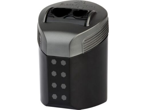 Faber Castell Puntenslijper Faber-Castell RollOn sparkle duo display 6 stuks assorti kleur: midnight black en deep blue