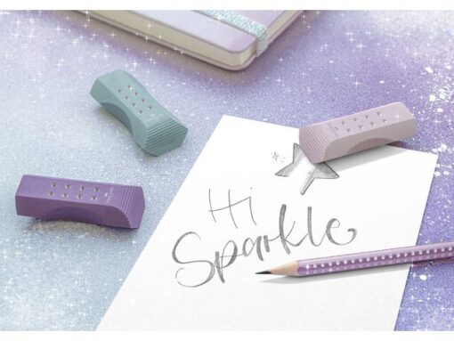 Faber Castell Gum Faber-Castell RollOn Sparkle display 20 stuks assorti kleur: rose,violet en ocean metallic