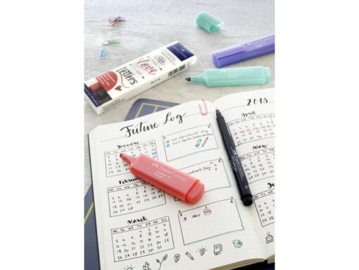 Faber Castell Tekenstift Faber-Castell Pitt Artist Pen handlettering      4-delig etui zwart