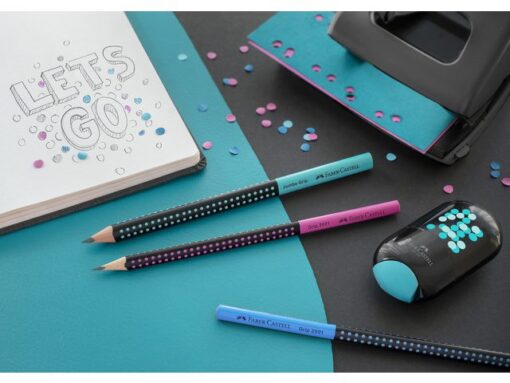 Faber Castell Grafietpotlood Faber-Castell Grip 2001 two-tone             zwart/turquoise
