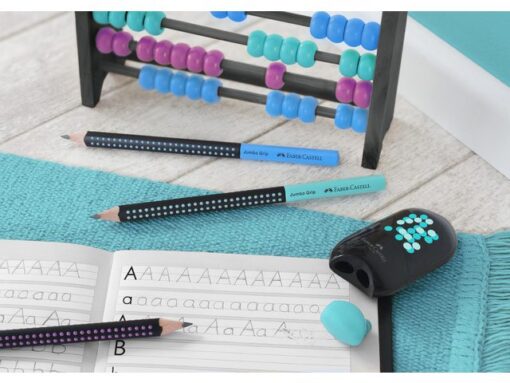 Faber Castell Grafietpotlood Faber-Castell Grip 2001 two-tone             zwart/turquoise