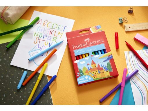 Faber Castell Viltstift Faber-Castell 24 stuks karton etui assorti