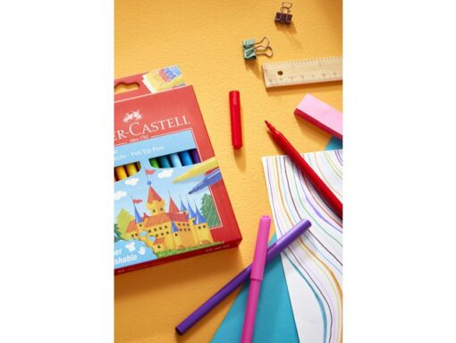 Faber Castell Viltstift Faber-Castell 24 stuks karton etui assorti
