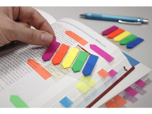 Info Notes Info Page Markers arrow film 12x50mm, 5 kleuren