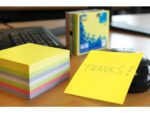 Info notes 75x75mm, 400 blaadjes, 5 kleuren, FSC.