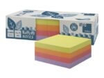 Info notes 75x75mm, 2 x 400 blaadjes, 4 kleuren, blauwe engel.