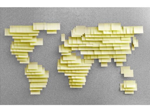 Powernotes info notes 100x75mm geel blok a 100 vel.