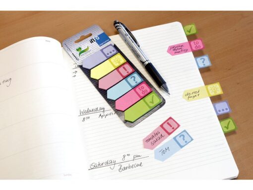 Info Notes Info page markers info flags 18x55mm, 6 varianten
