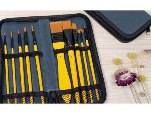 Penselen Kangaro acrylverf set van 10stuks in etui