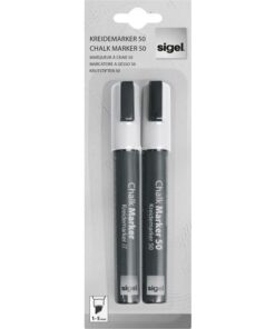 Krijtstift Sigel set 2stuks wit wig punt 1-5 mm