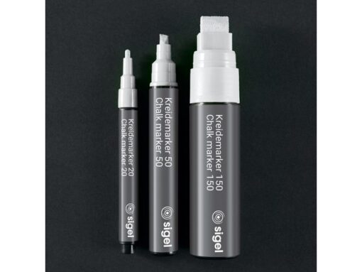Krijtstift Sigel set 2stuks wit wig punt 1-5 mm