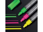 Krijtstift Sigel set 3kleuren; roze, groen en geel wig punt 1-5 mm