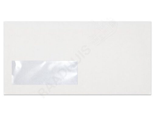 Dienstenvelop venster links Raadhuis 110x220mm DL (EA5/6)   wit gegomd doos a 500 stuks