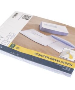 een lijmlaag die met een papieren strook is afgedekt. Na het verwijderen van de strook en het aandrukken van de klep is de envelop permanent gesloten. Formaat 162x229mm