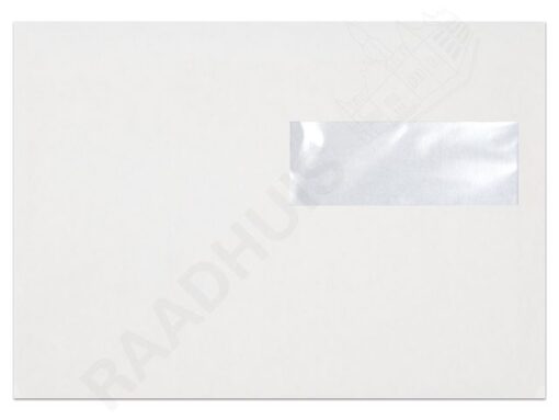 Dienstenvelop venster rechts Raadhuis 162x229mm C5 wit met  plakstrip doos a 500 stuks