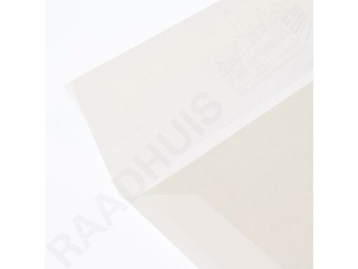 Bordrug envelop Raadhuis 220x312mm EA4 wit met plakstrip    doos a 100 stuks