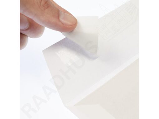 Bordrug envelop Raadhuis 262x371mm EB4 wit met plakstrip    krimp a 10 stuks