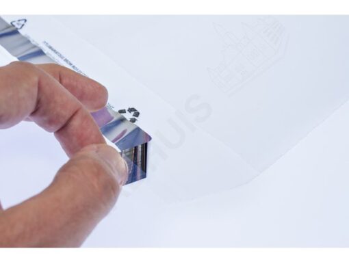 Mailingsenvelop Raadhuis 235x310mm transparant met          plakstrip krimp a 50st.