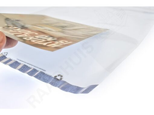 Mailingsenvelop Raadhuis 235x310mm transparant met          plakstrip krimp a 50st.