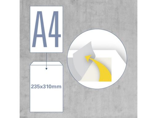 Mailingsenvelop Raadhuis 235x310mm transparant met          plakstrip krimp a 50st.