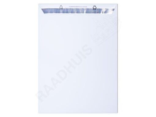 Mailingsenvelop Raadhuis 235x310mm transparant met          plakstrip doos a 1000 stuks