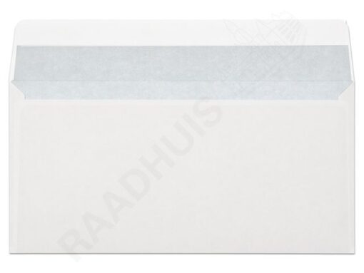 Dienstenvelop met venster Raadhuis 110x220mm DL (EA5/6) met plakstrip wit 200 stuks